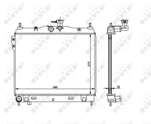 Radiator, engine cooling (53361)