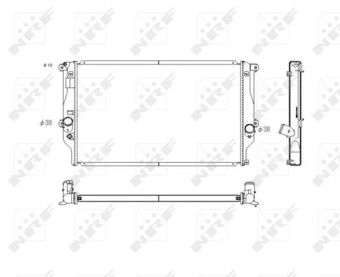 Radiator, engine cooling (53769)