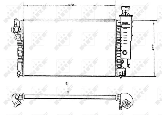 Radiator, engine cooling (58891)
