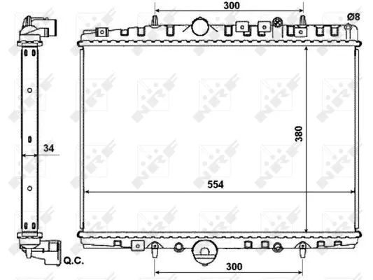 Radiator, engine cooling (53787)
