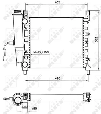 Radiator, engine cooling (58731)