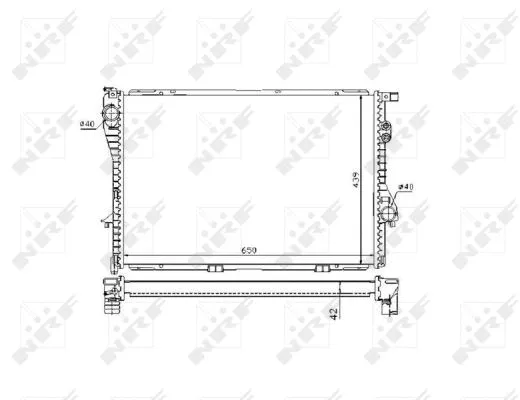 Radiator, engine cooling (53721)