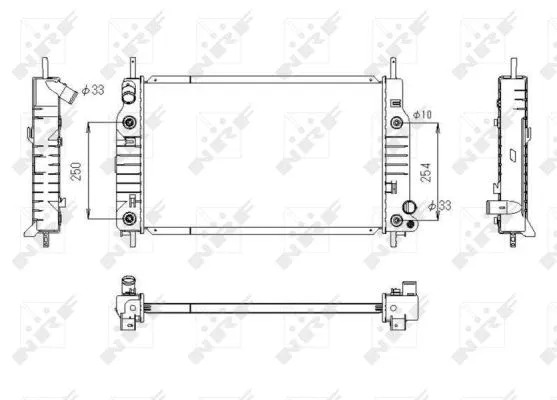 Radiator, engine cooling (53748)