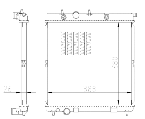 Radiator, engine cooling (550016)