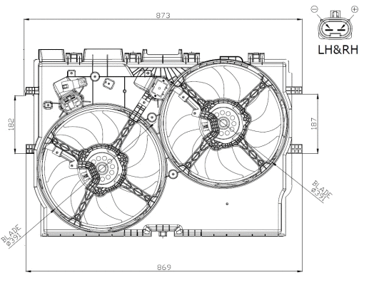Fan, engine cooling (47945)