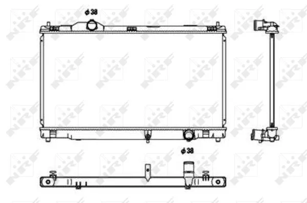 Radiator, engine cooling (53680)