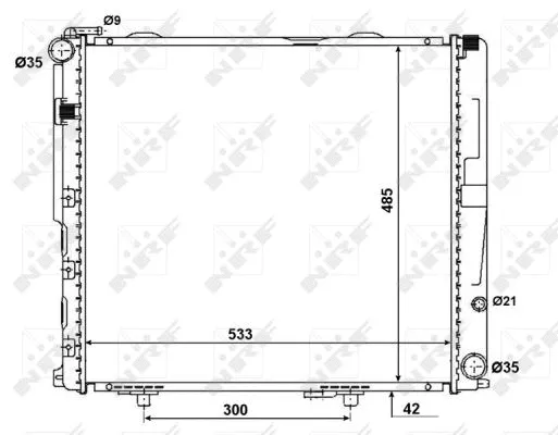 Radiator, engine cooling (56075)