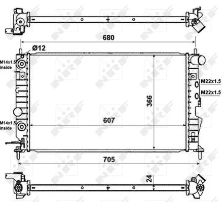 Radiator, engine cooling (50219)
