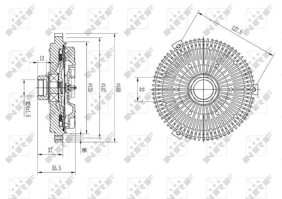 Clutch, radiator fan