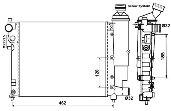 Radiator, engine cooling
