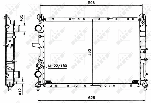 Radiator, engine cooling (58995)