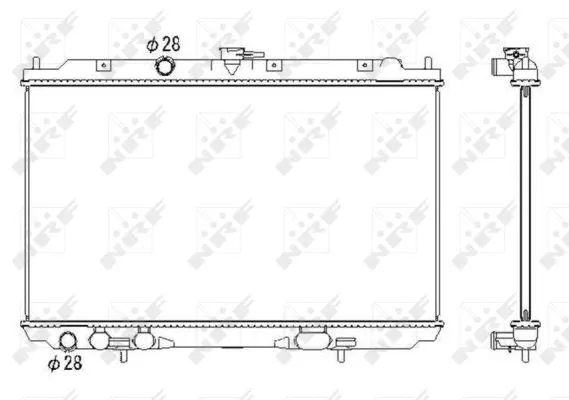 Radiator, engine cooling (53435)