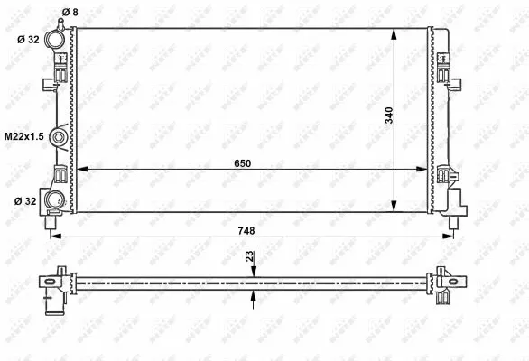 Radiator, engine cooling