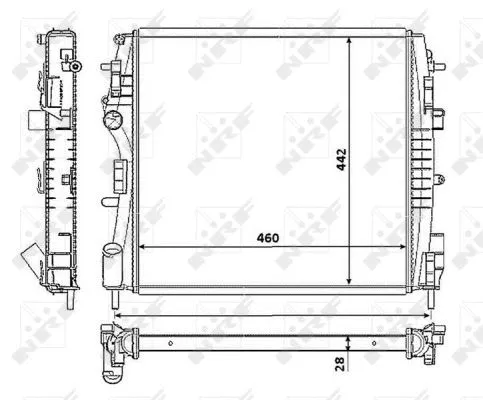 Radiator, engine cooling (53938)