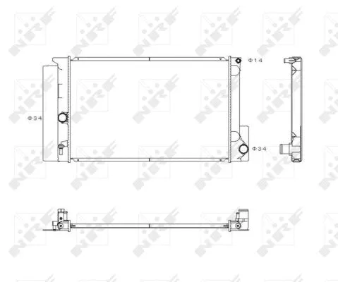 Radiator, engine cooling (53763)