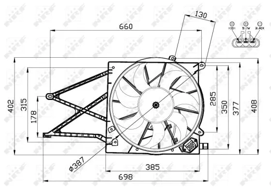 Fan, engine cooling