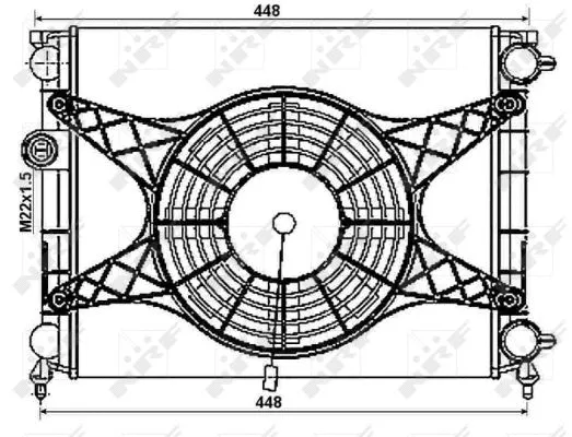 Radiator, engine cooling (53999)