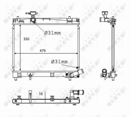 Radiator, engine cooling (58384)