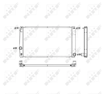 Radiator, engine cooling (53589)