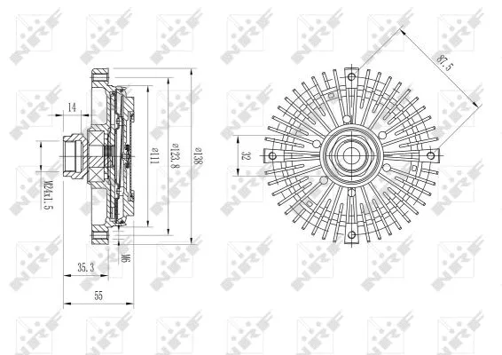 Clutch, radiator fan