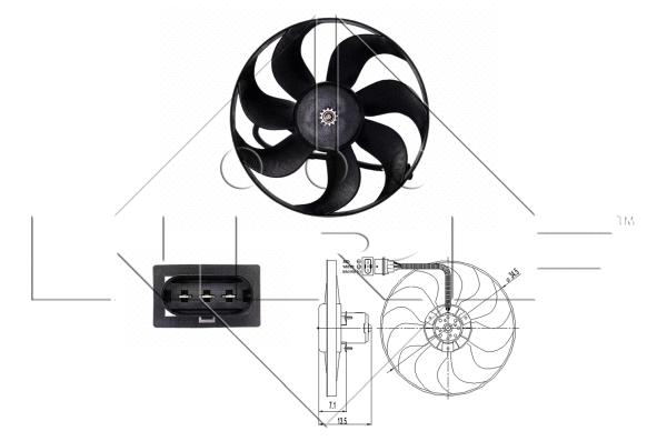 Fan, engine cooling (47397)