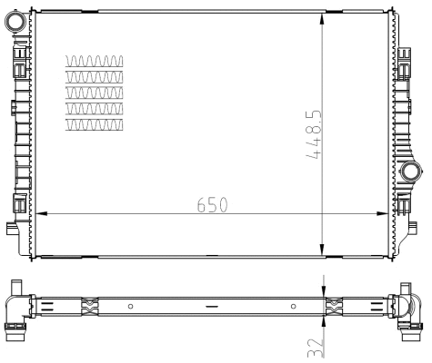 Radiator, engine cooling (550081)