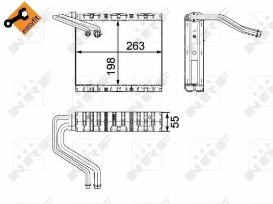 Evaporator, air conditioning