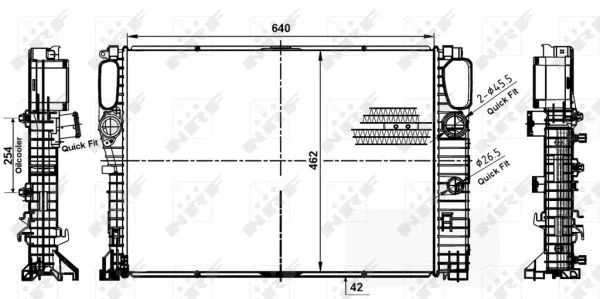 Radiator, engine cooling (53979)