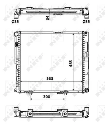 Radiator, engine cooling (53874)