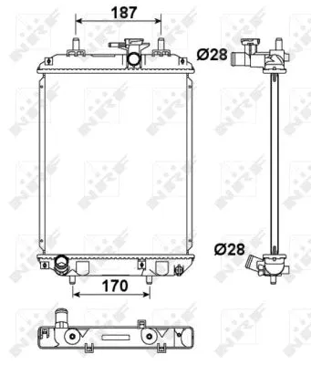 Radiator, engine cooling (53187)