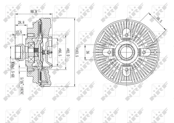 Clutch, radiator fan