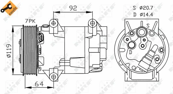 Compressor, air conditioning