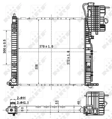 Radiator, engine cooling (53177)