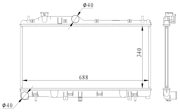 Radiator, engine cooling (59116)