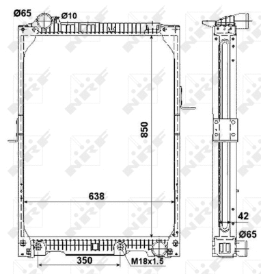 Radiator, engine cooling (53890)