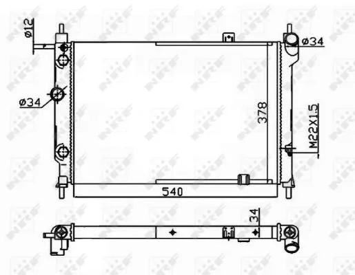Radiator, engine cooling (514647)