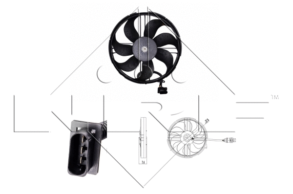 Fan, engine cooling (47409)