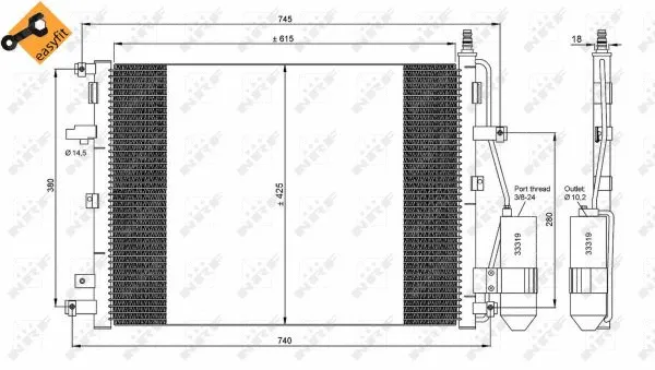Condenser, air conditioning (35876)