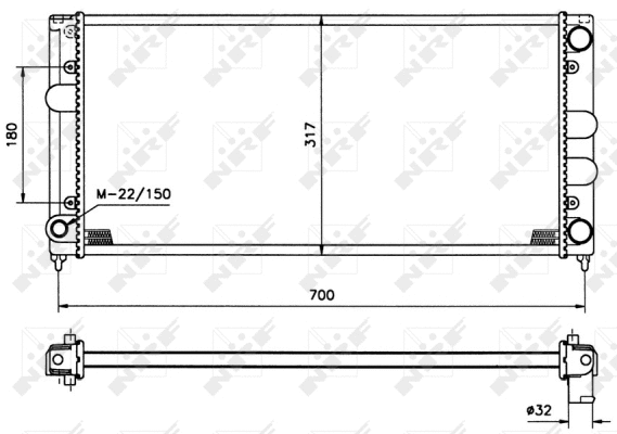 Radiator, engine cooling (509506)