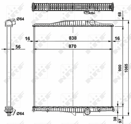 Radiator, engine cooling (519702)