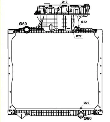 Radiator, engine cooling (58278)