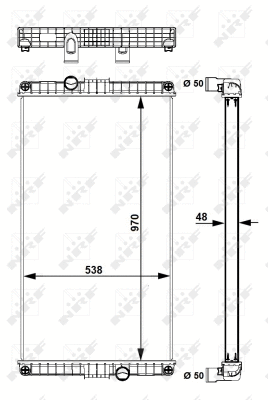 Radiator, engine cooling (58248)