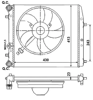 Radiator, engine cooling