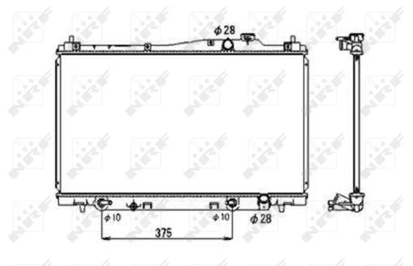 Radiator, engine cooling (53678)