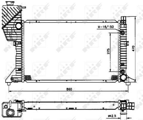 Radiator, engine cooling (50574)
