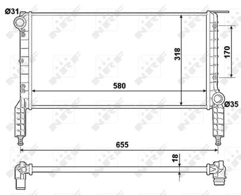 Radiator, engine cooling (53788)