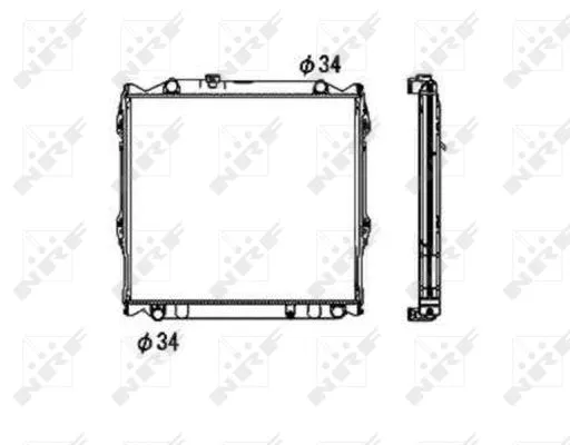 Radiator, engine cooling (53708)