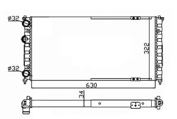 Radiator, engine cooling (58135)