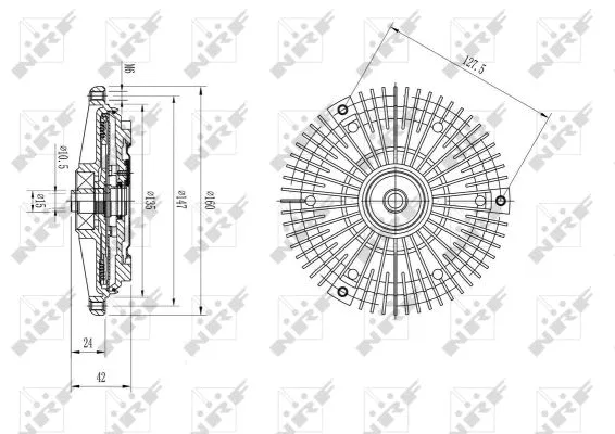 Clutch, radiator fan