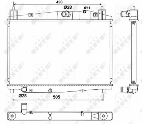 Radiator, engine cooling (53059)